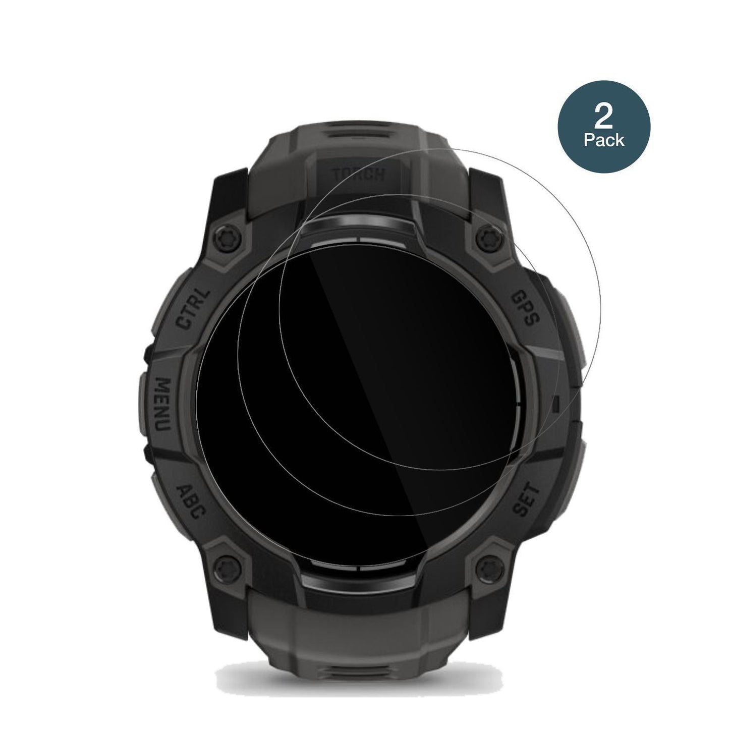 2x 9H Schutzfolie für Garmin Instinct 3 50mm Panze (2)