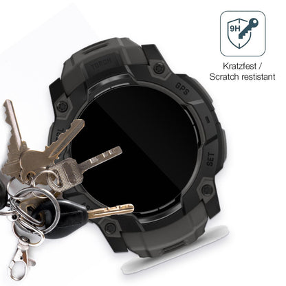 2x 9H Schutzfolie für Garmin Instinct 3 50mm Panze (3)