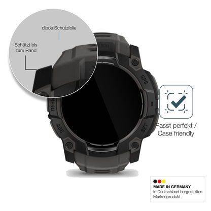 2x 9H Schutzfolie für Garmin Instinct 3 50mm Panze (6)