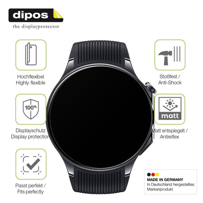 2x Full Cover Schutzfolie matt für Oppo Watch X2 (7)