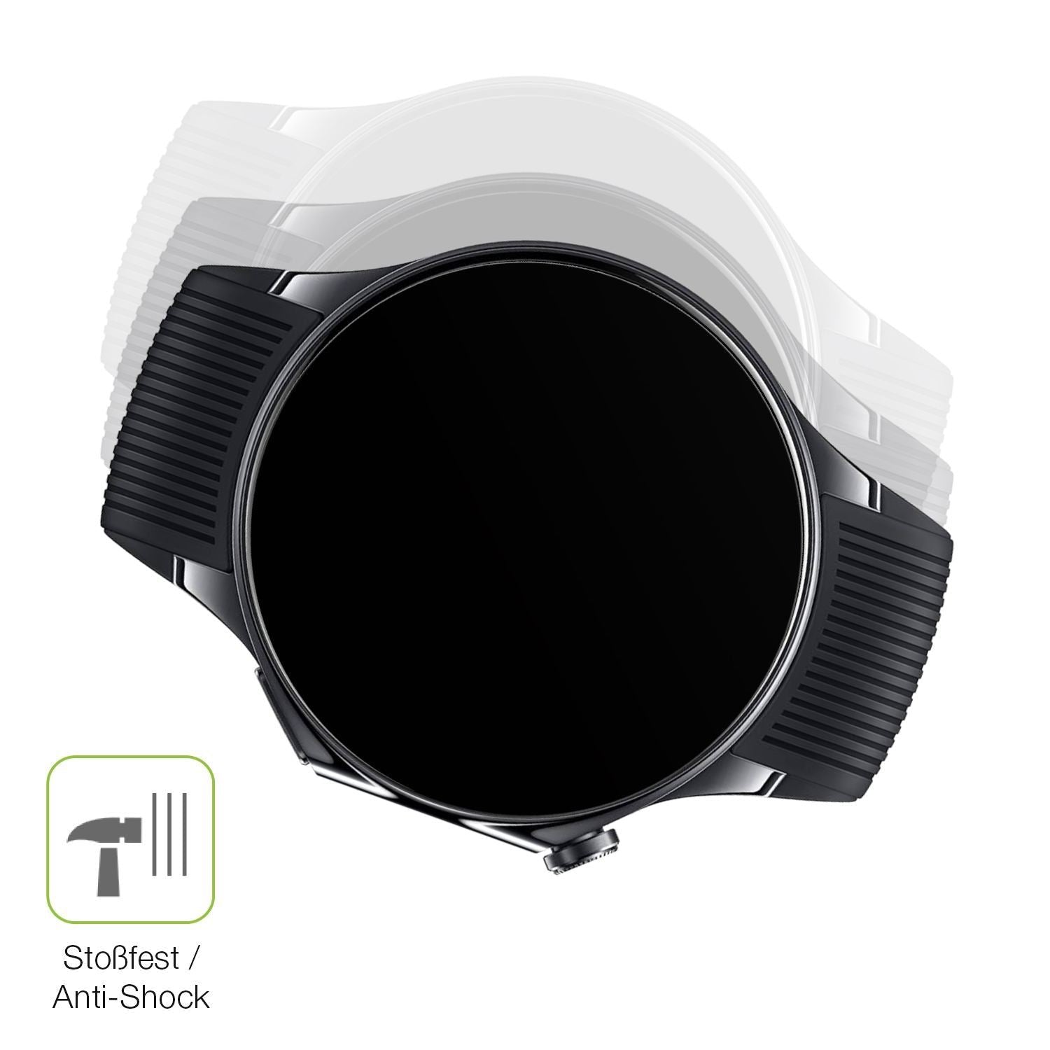 2x Full Cover Schutzfolie matt für OnePlus Watch 3 (4)