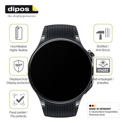 2x Full Cover Schutzfolie matt für OnePlus Watch 3 (7)