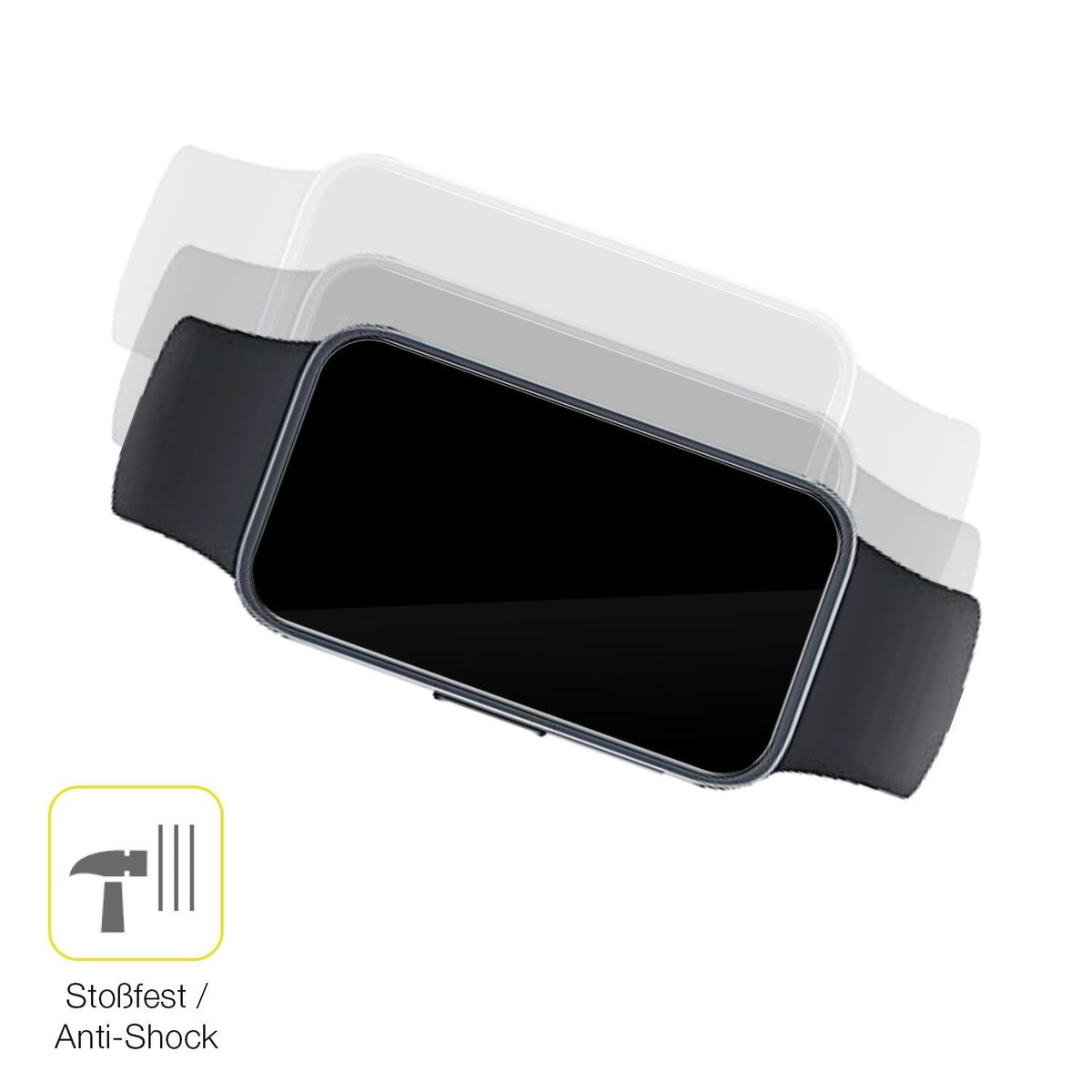 2x 3D Full Cover Schutzfolie für Huawei Band 10 (4)