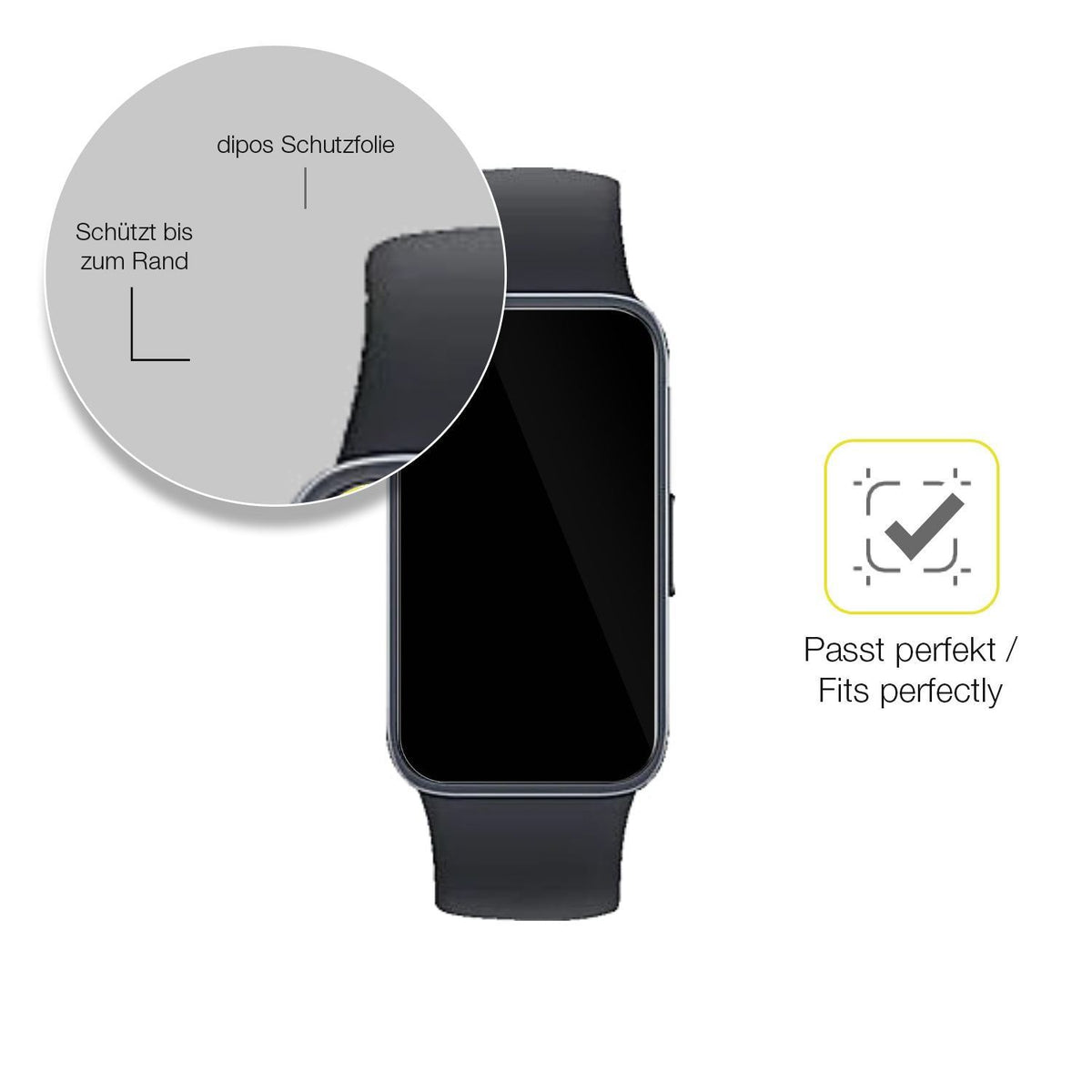 2x 3D Full Cover Schutzfolie für Huawei Band 10 (6)