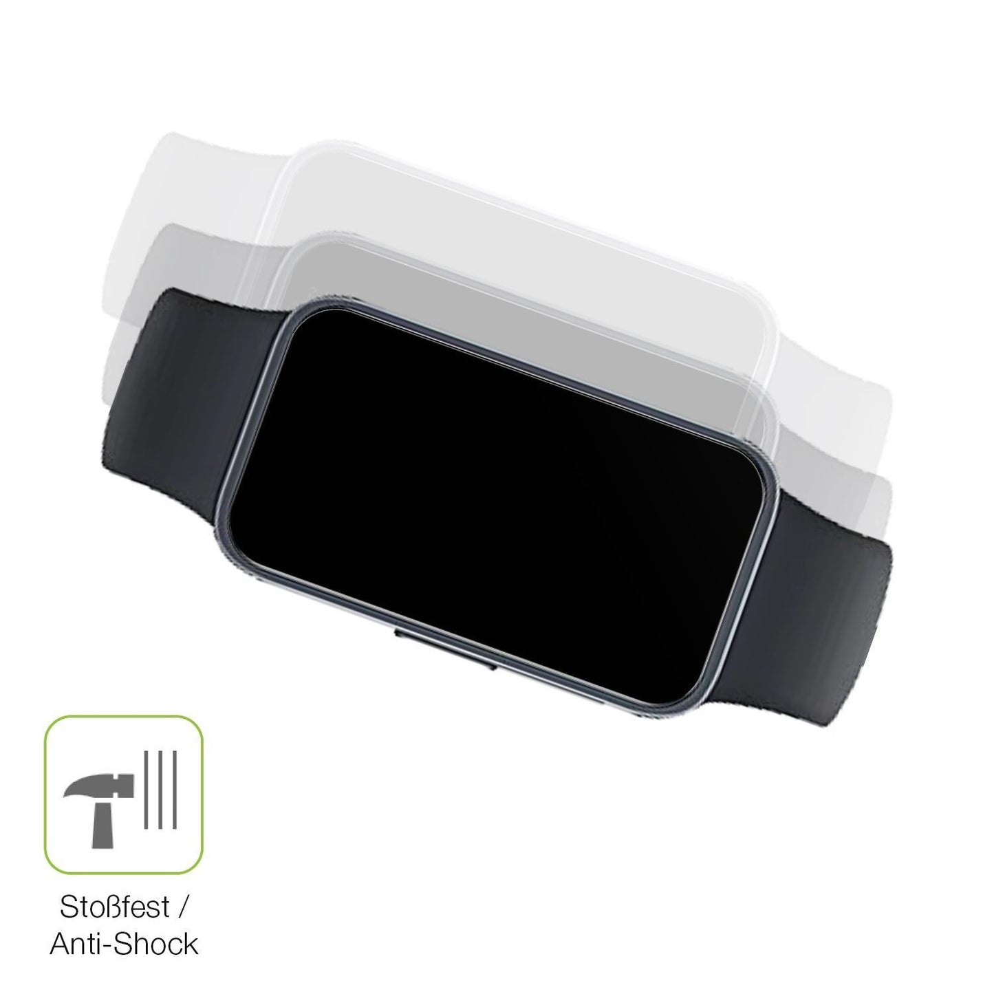 2x Full Cover Schutzfolie matt für Huawei Band 10 (4)