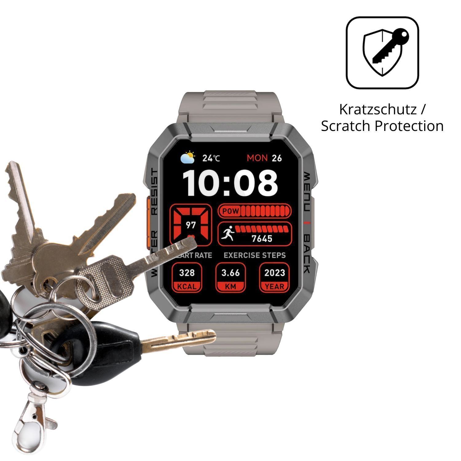 6x Schutzfolie klar für Blackview W60 Smartwatch 2 (5)