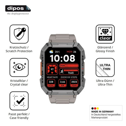 6x Schutzfolie klar für Blackview W60 Smartwatch 2 (7)