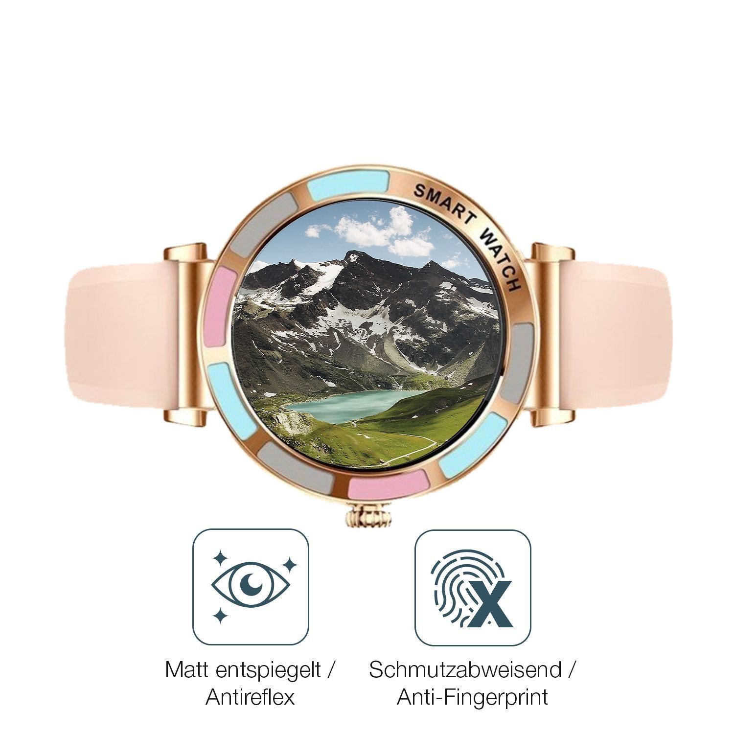 6x Schutzfolie matt für Braidol Smartwatch 1.27 Zo (4)