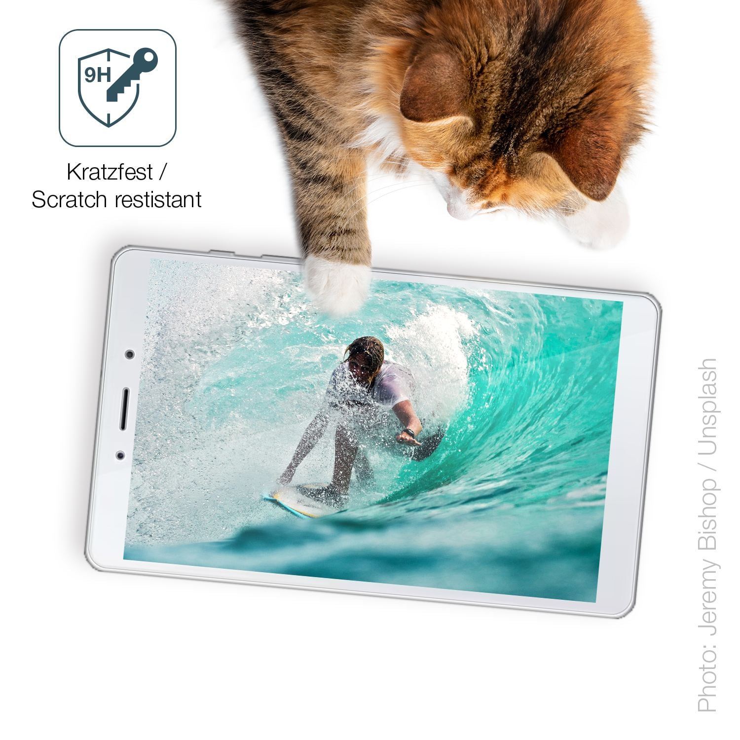 2x 9H Schutzfolie für Samsung Galaxy Tab A8.0 LTE  (3)