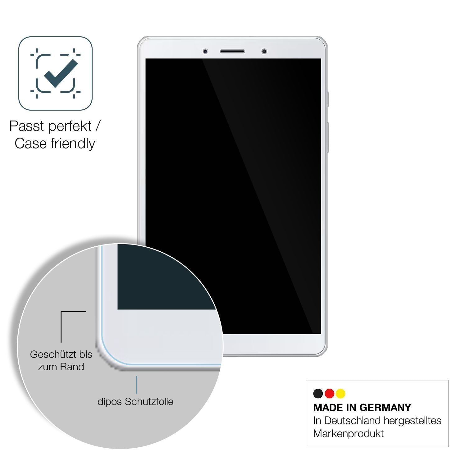 2x 9H Schutzfolie für Samsung Galaxy Tab A8.0 LTE  (6)