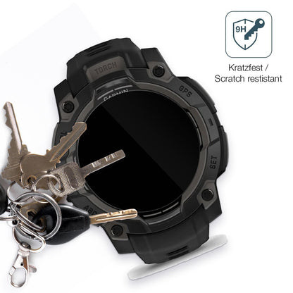 2x 9H Schutzfolie für Garmin Instinct 3 45mm Panze (3)