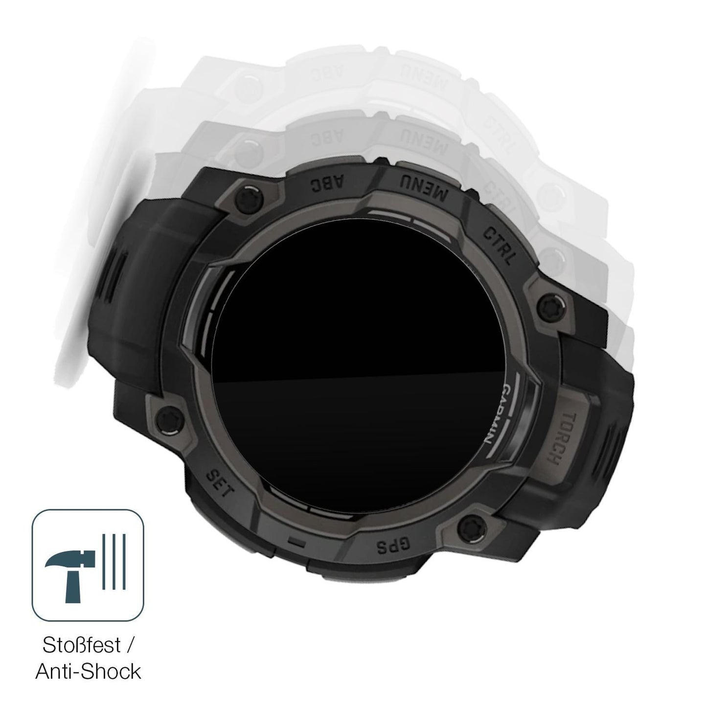 2x 9H Schutzfolie für Garmin Instinct 3 45mm Panze (4)