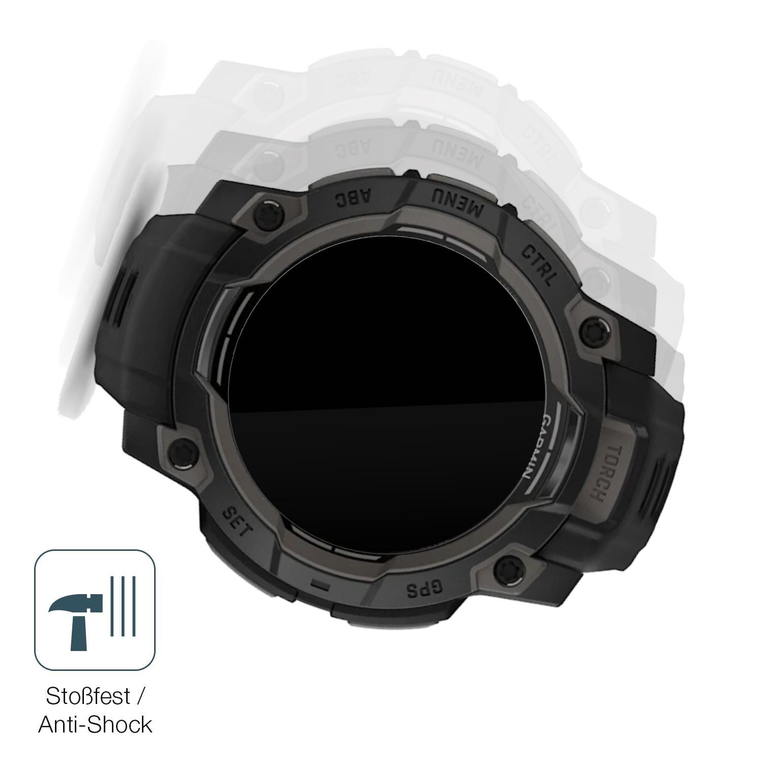 2x 9H Schutzfolie für Garmin Instinct 3 45mm Panze (4)