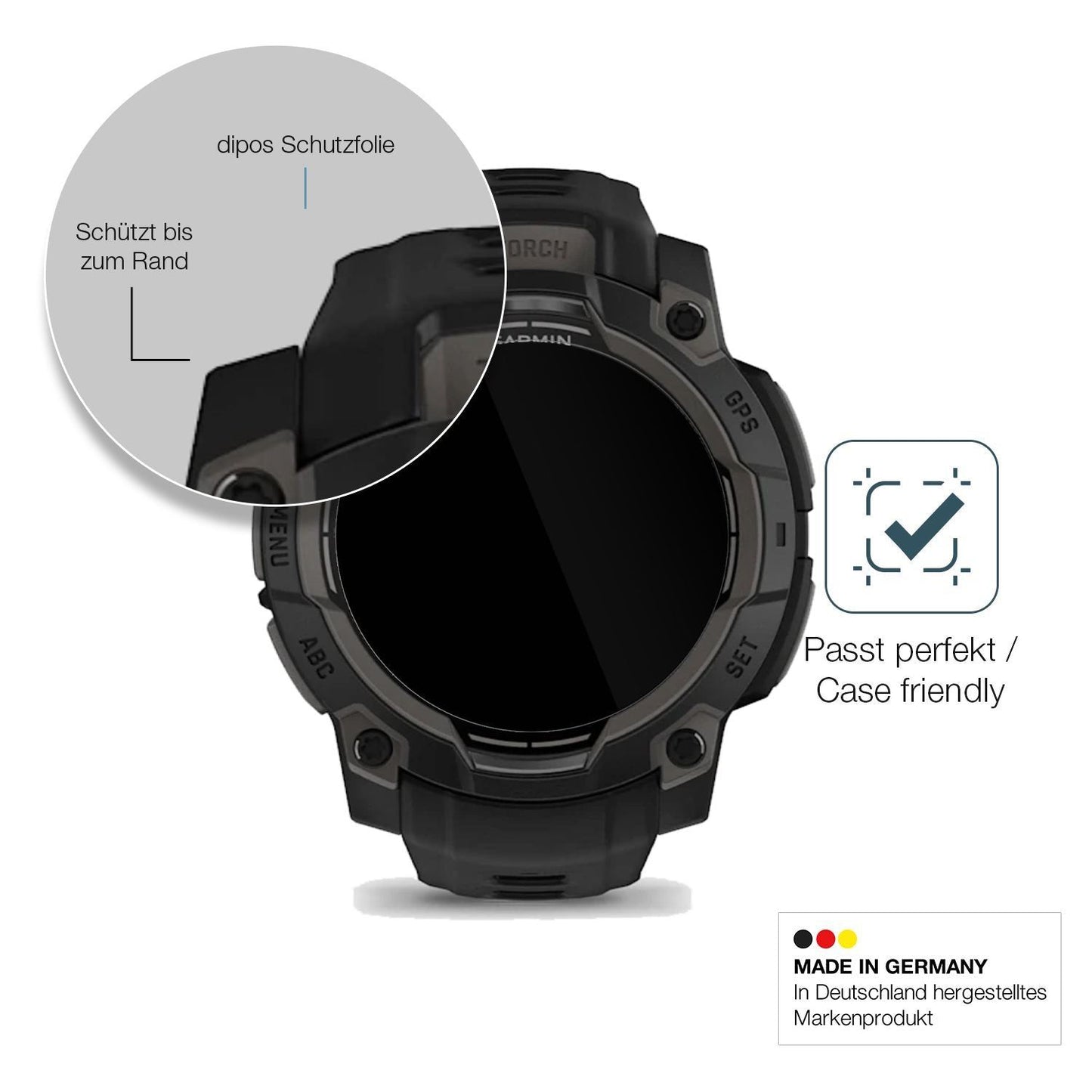 2x 9H Schutzfolie für Garmin Instinct 3 45mm Panze (6)