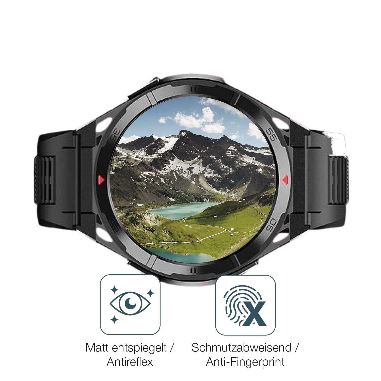 6x Schutzfolie matt für Oukitel BT12 Smartwatch 1. (4)