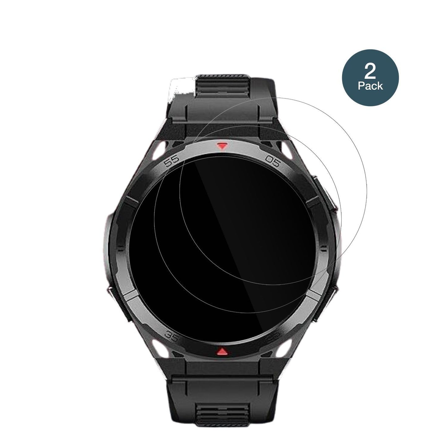 2x 9H Schutzfolie für Oukitel BT12 Smartwatch 1.43 (2)