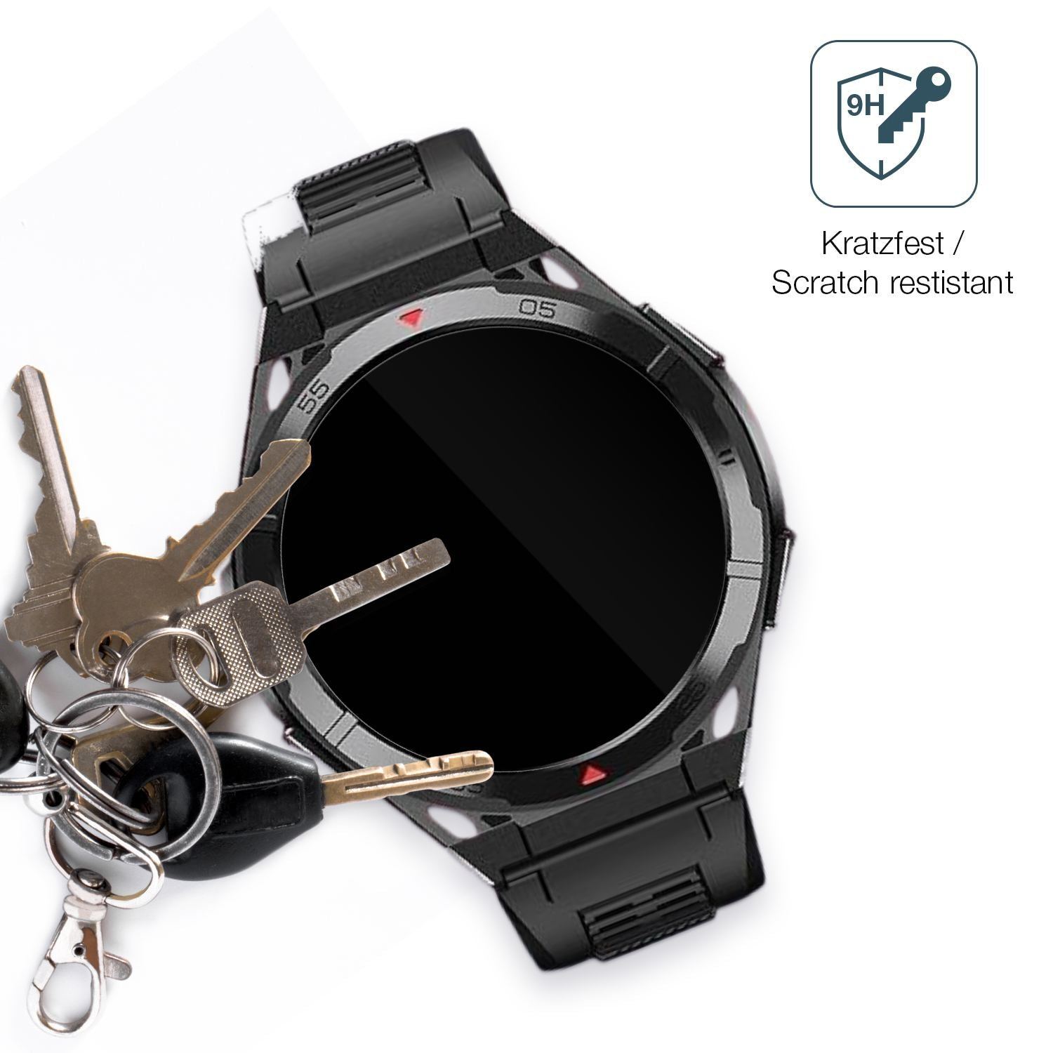 2x 9H Schutzfolie für Oukitel BT12 Smartwatch 1.43 (3)