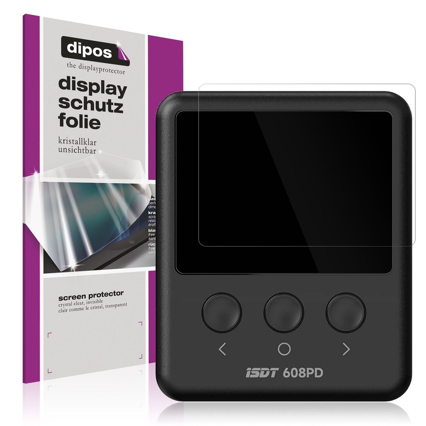2x Schutzfolie klar für ISDT 608PD Display-Schutzf (1)