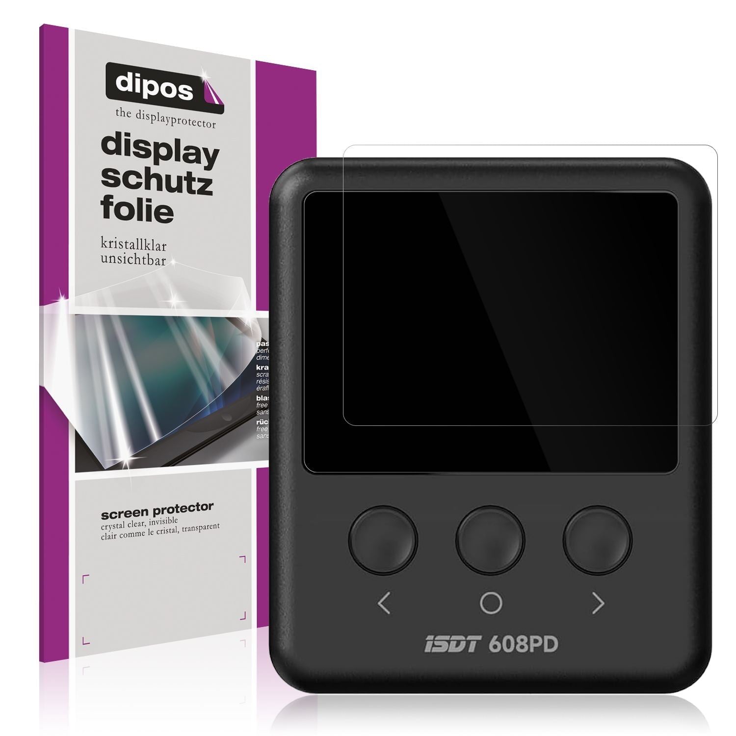 2x Schutzfolie klar für ISDT 608PD Display-Schutzf (1)