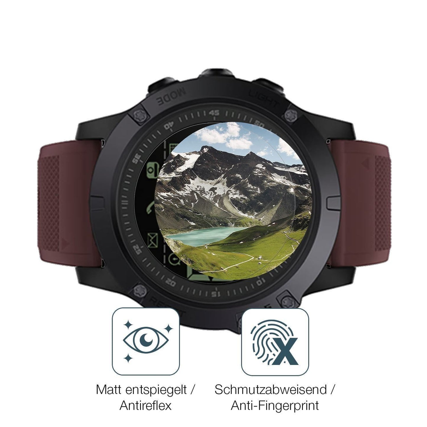 6x Schutzfolie matt für Nasa BNA30129-002 (51 mm)  (4)