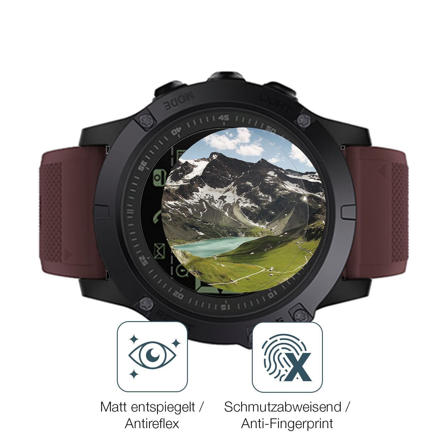 6x Schutzfolie matt für Nasa BNA30129-002 (51 mm)  (4)
