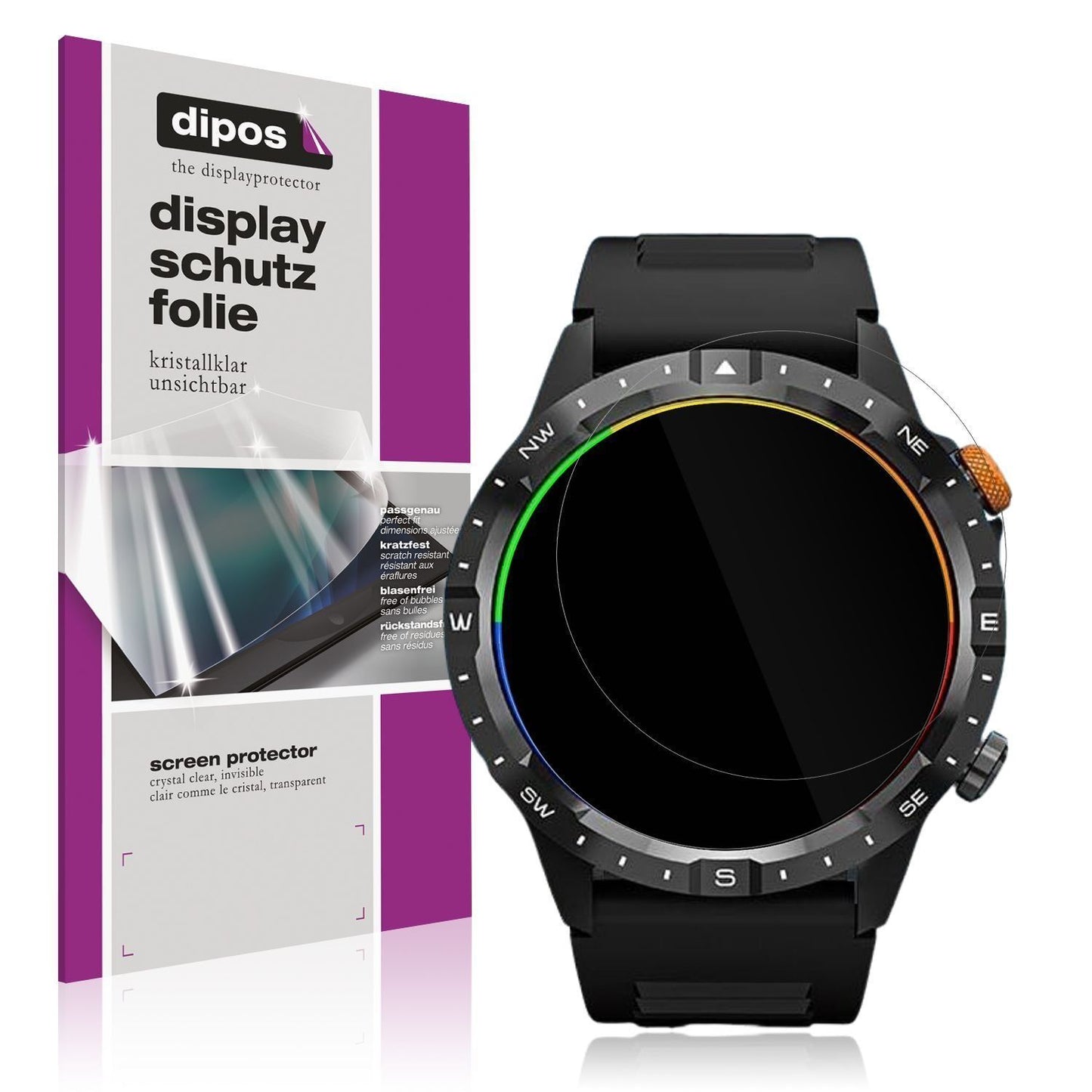 6x Schutzfolie klar für Banlvs Smartwatch 1.39 Zol (1)