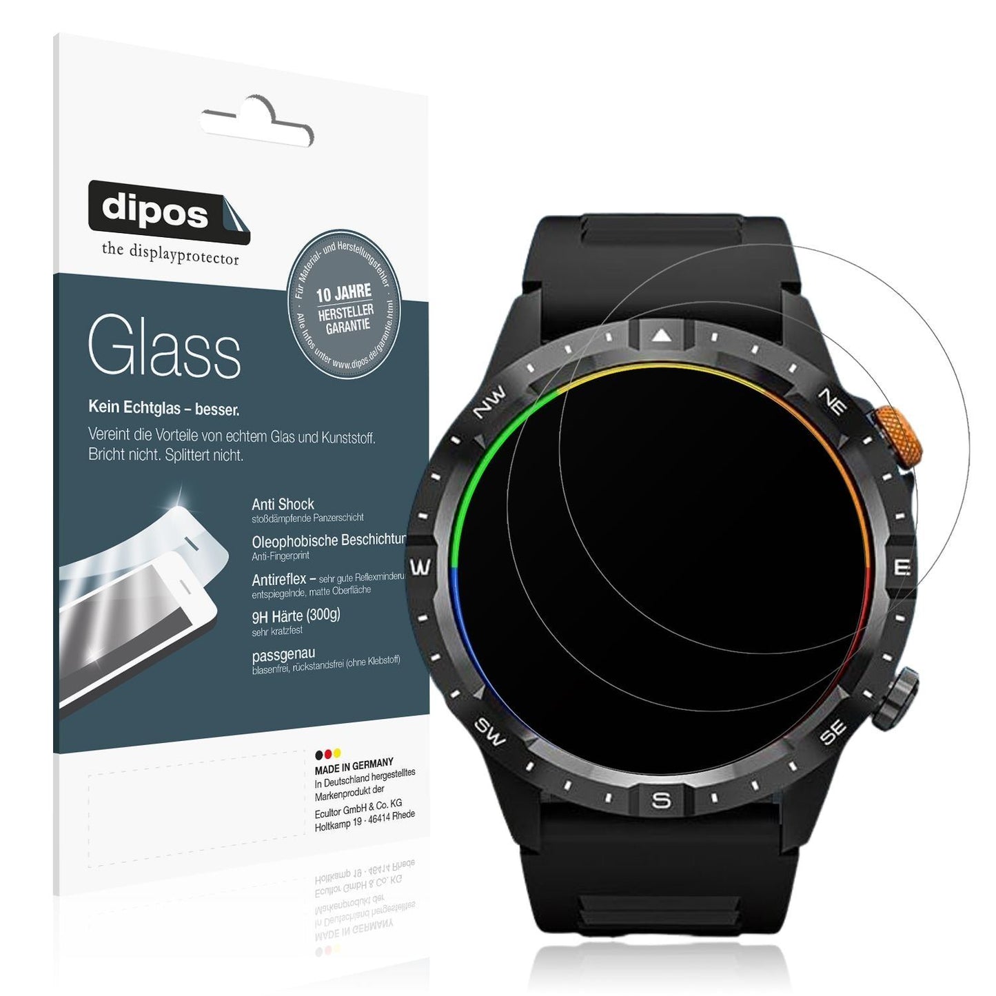 2x 9H Schutzfolie matt für Banlvs Smartwatch 1.39  (1)