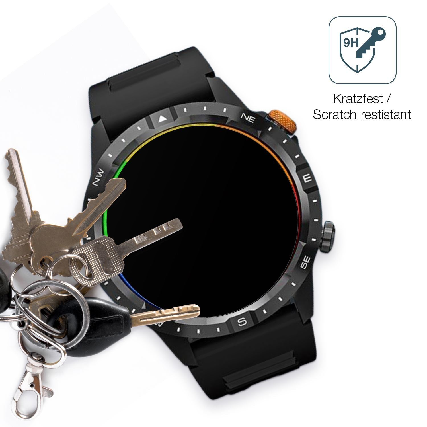 2x 9H Schutzfolie matt für Banlvs Smartwatch 1.39  (3)