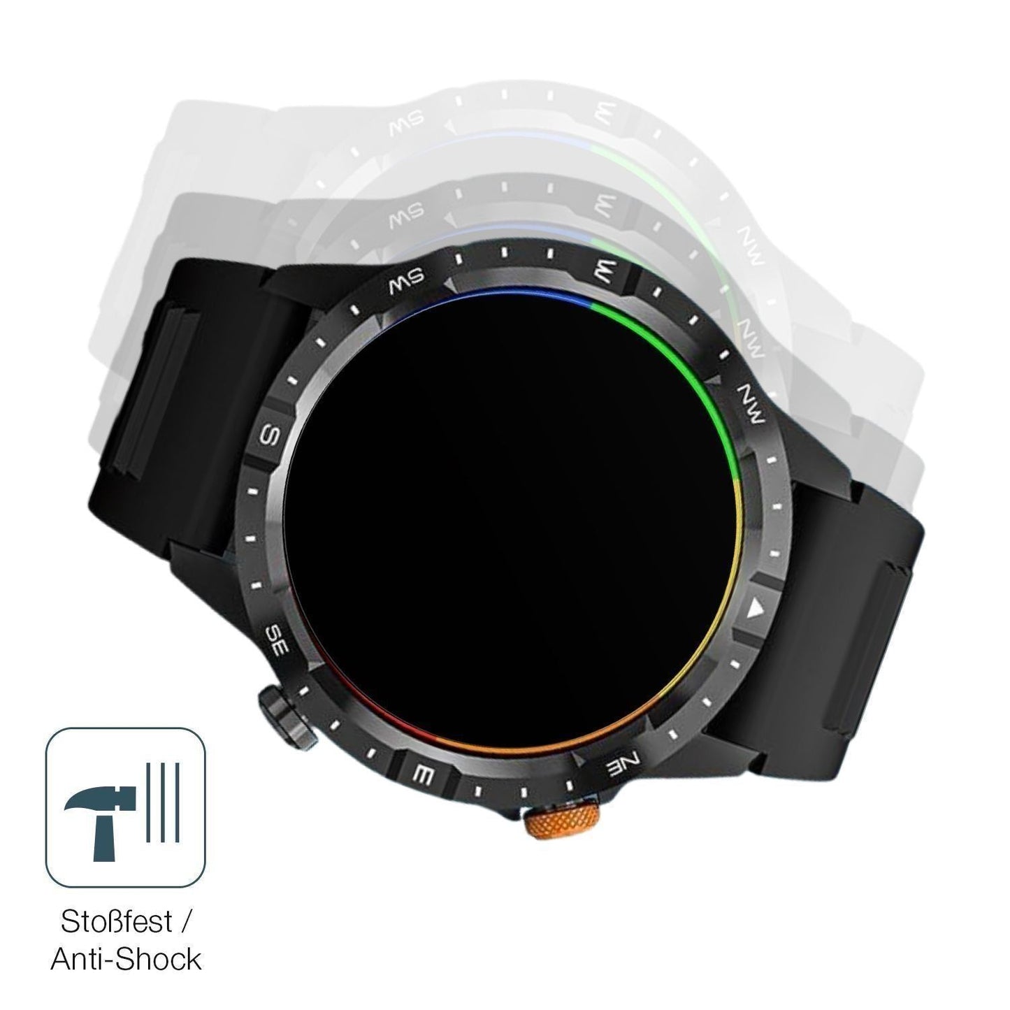 2x 9H Schutzfolie matt für Banlvs Smartwatch 1.39  (4)