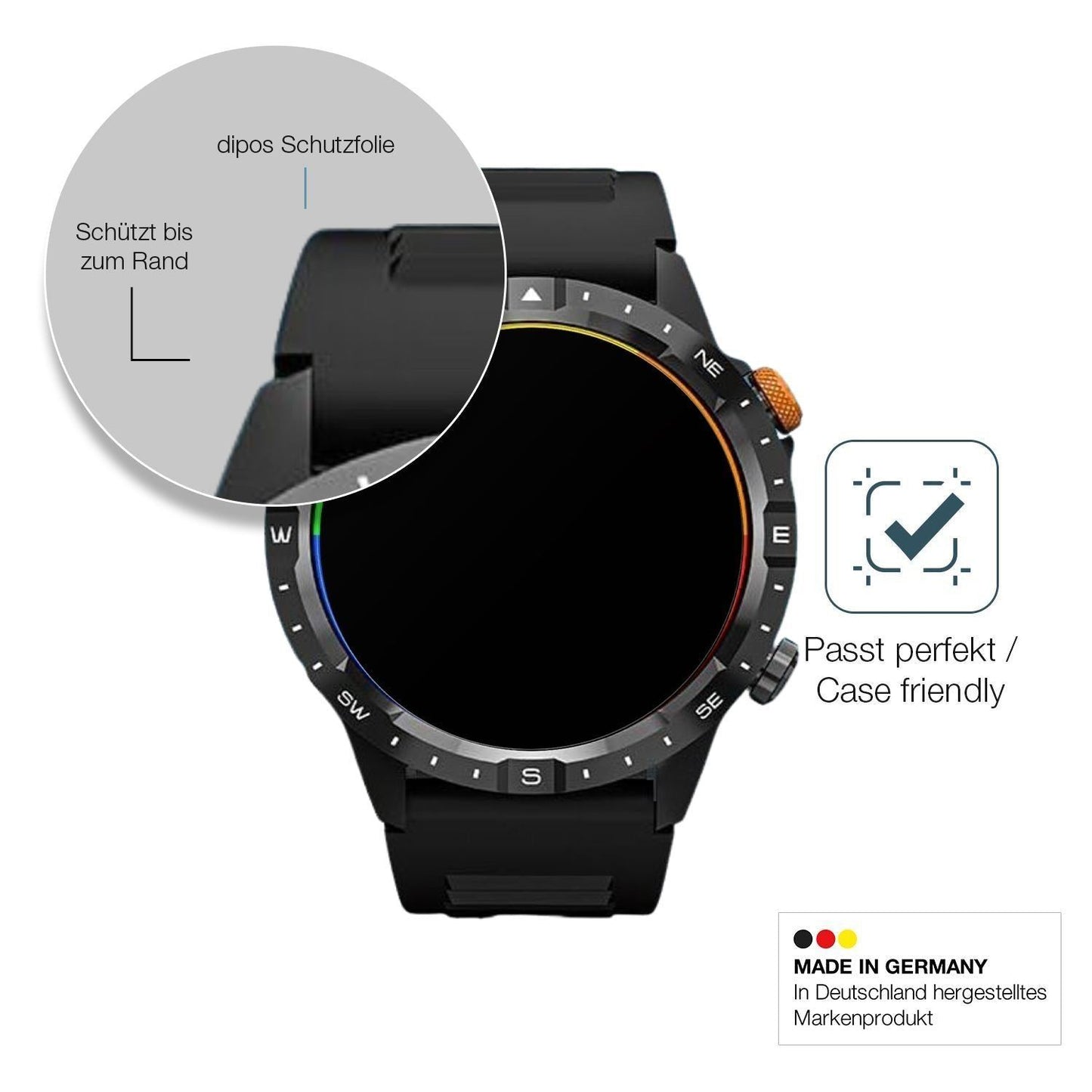2x 9H Schutzfolie matt für Banlvs Smartwatch 1.39  (6)