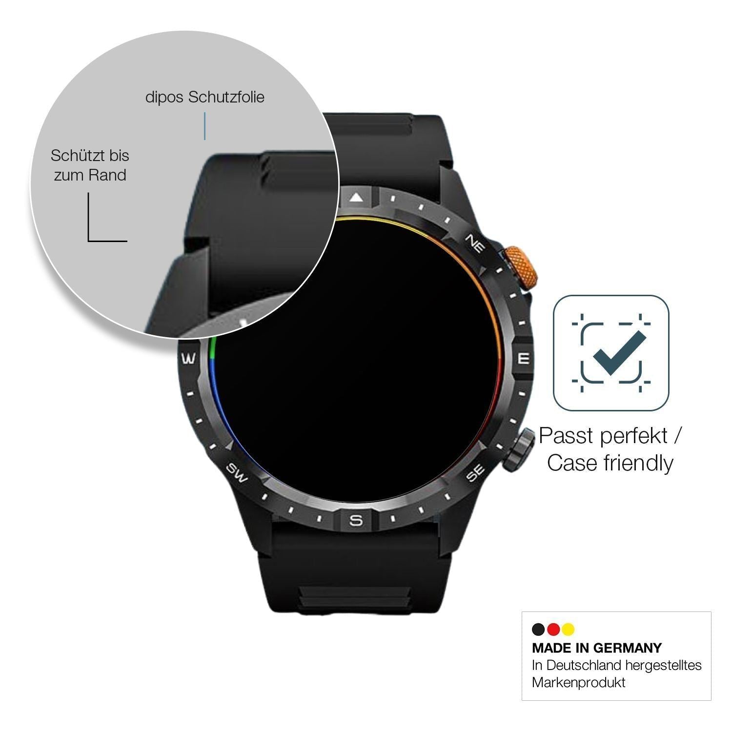 2x 9H Schutzfolie matt für Banlvs Smartwatch 1.39  (6)