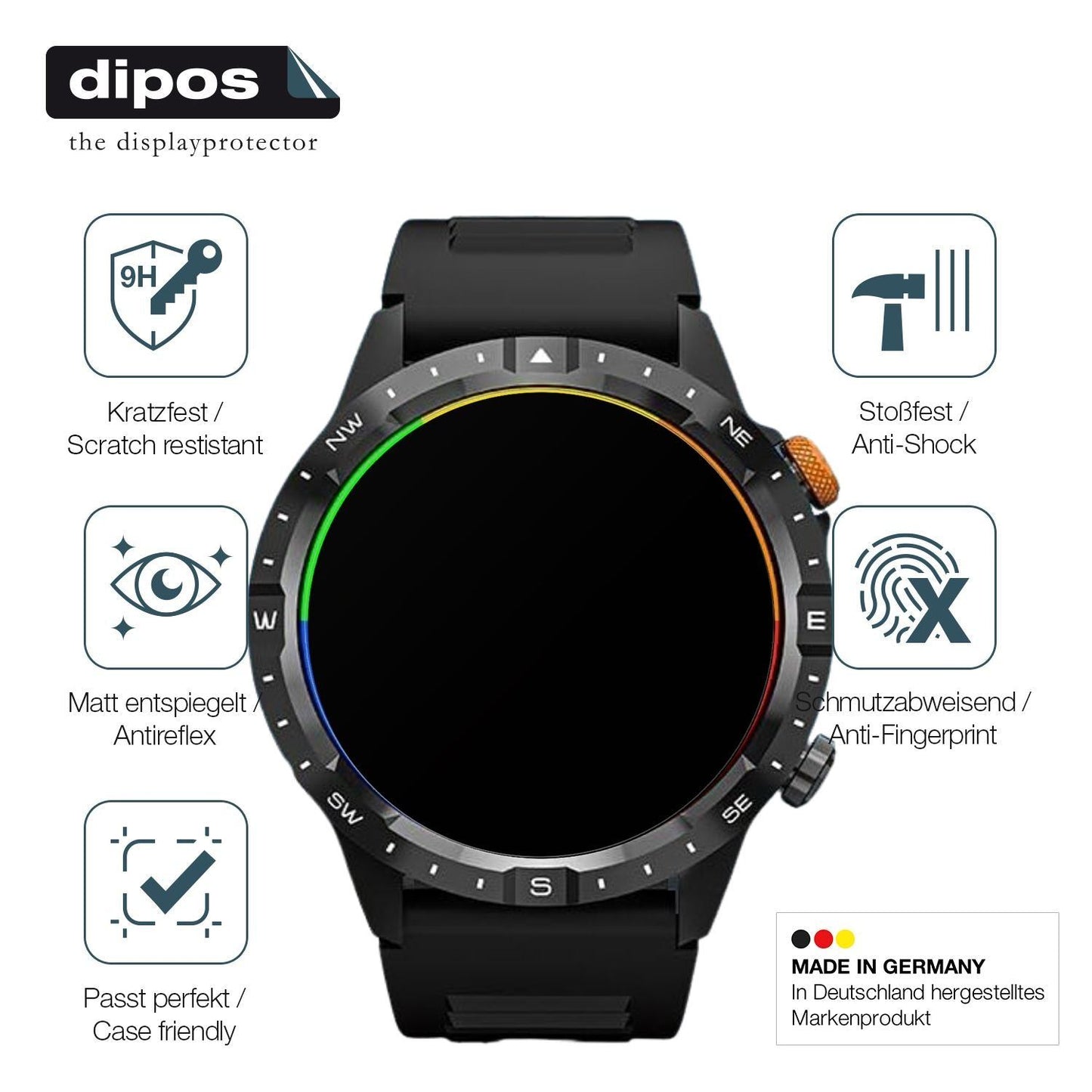 2x 9H Schutzfolie matt für Banlvs Smartwatch 1.39  (7)