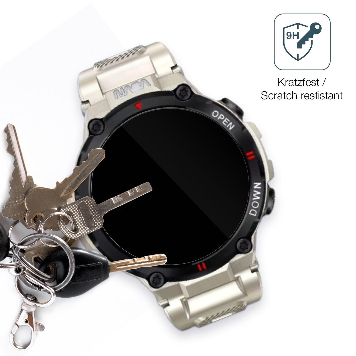 2x 9H Schutzfolie für Nasa BNA30119-003 (45.5 mm)  (3)