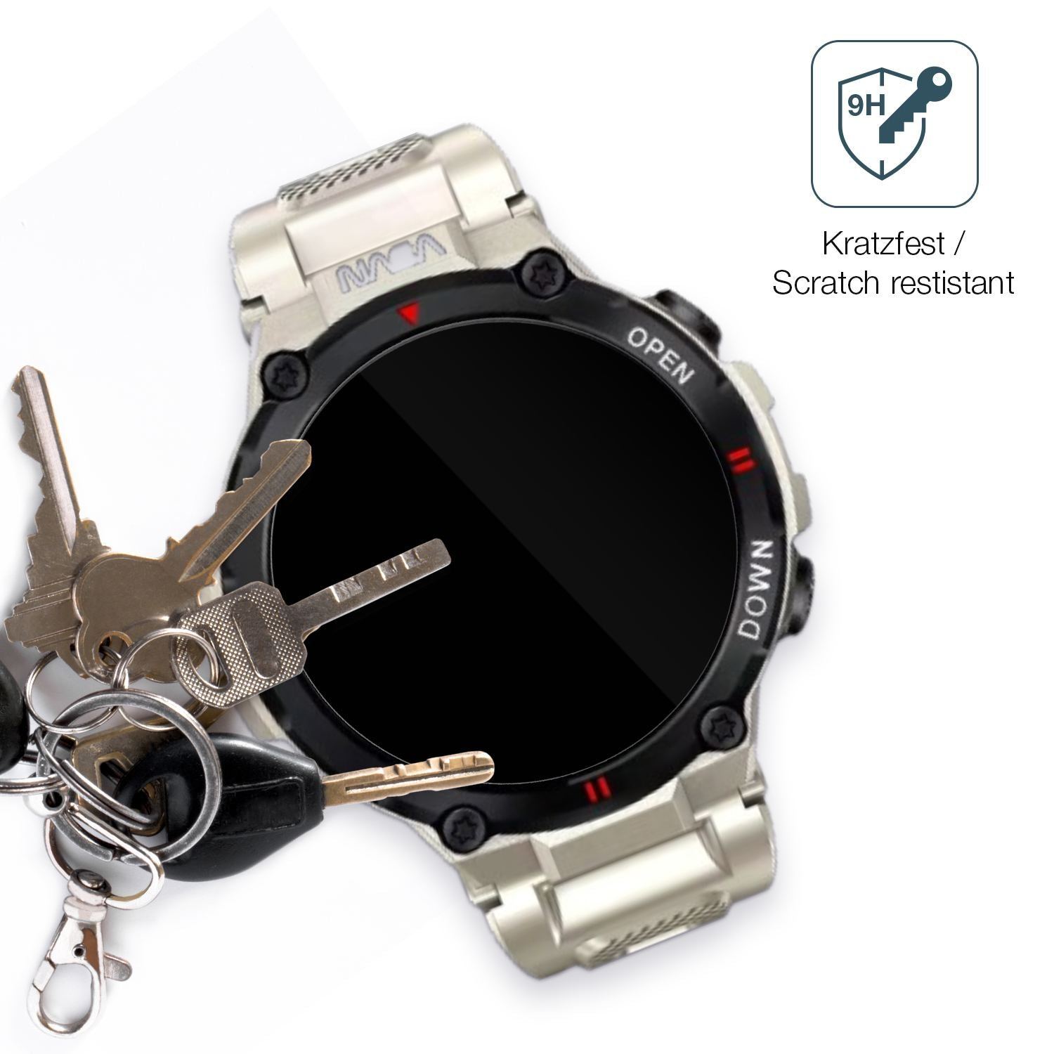 2x 9H Schutzfolie für Nasa BNA30119-003 (45.5 mm)  (3)