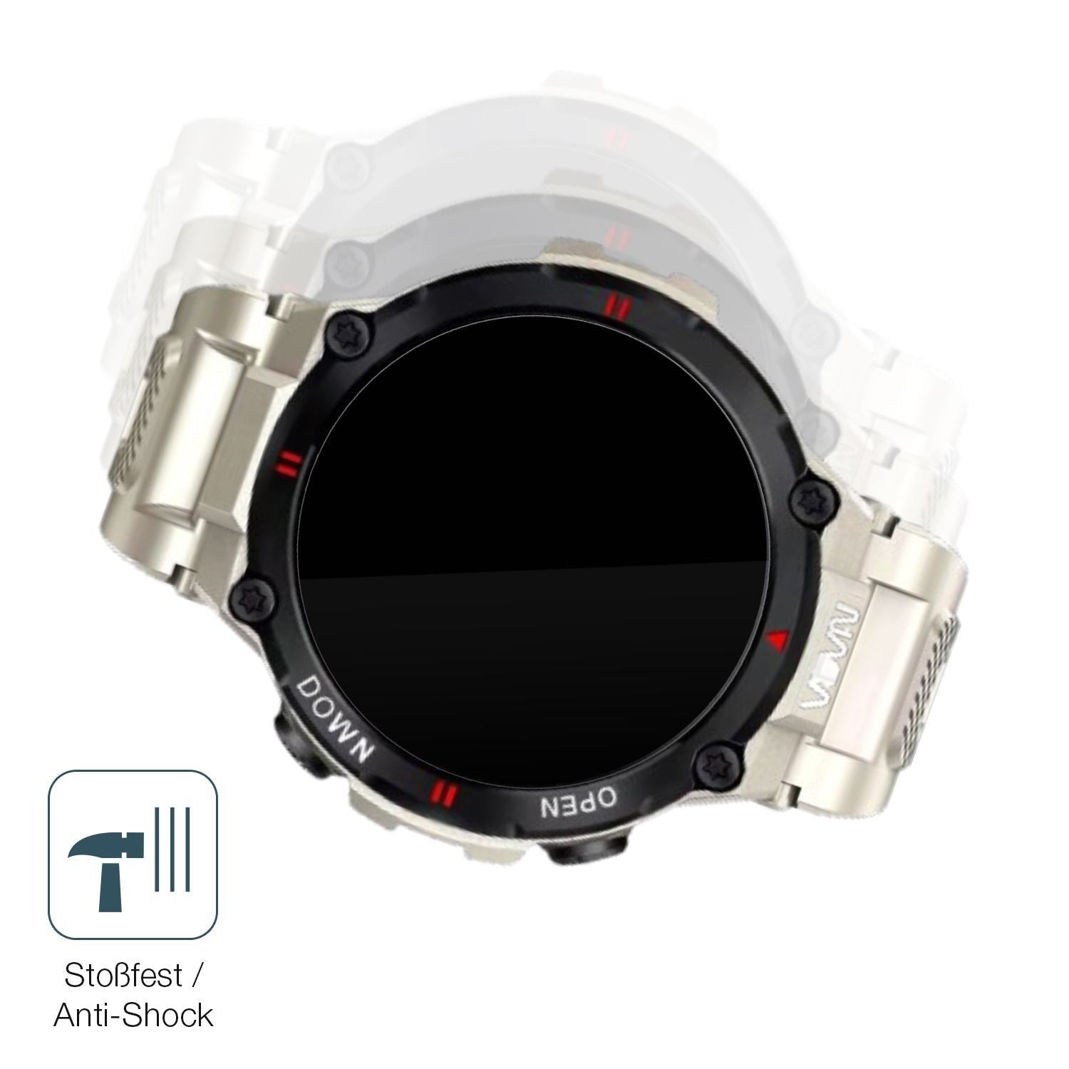 2x 9H Schutzfolie für Nasa BNA30119-003 (45.5 mm)  (4)