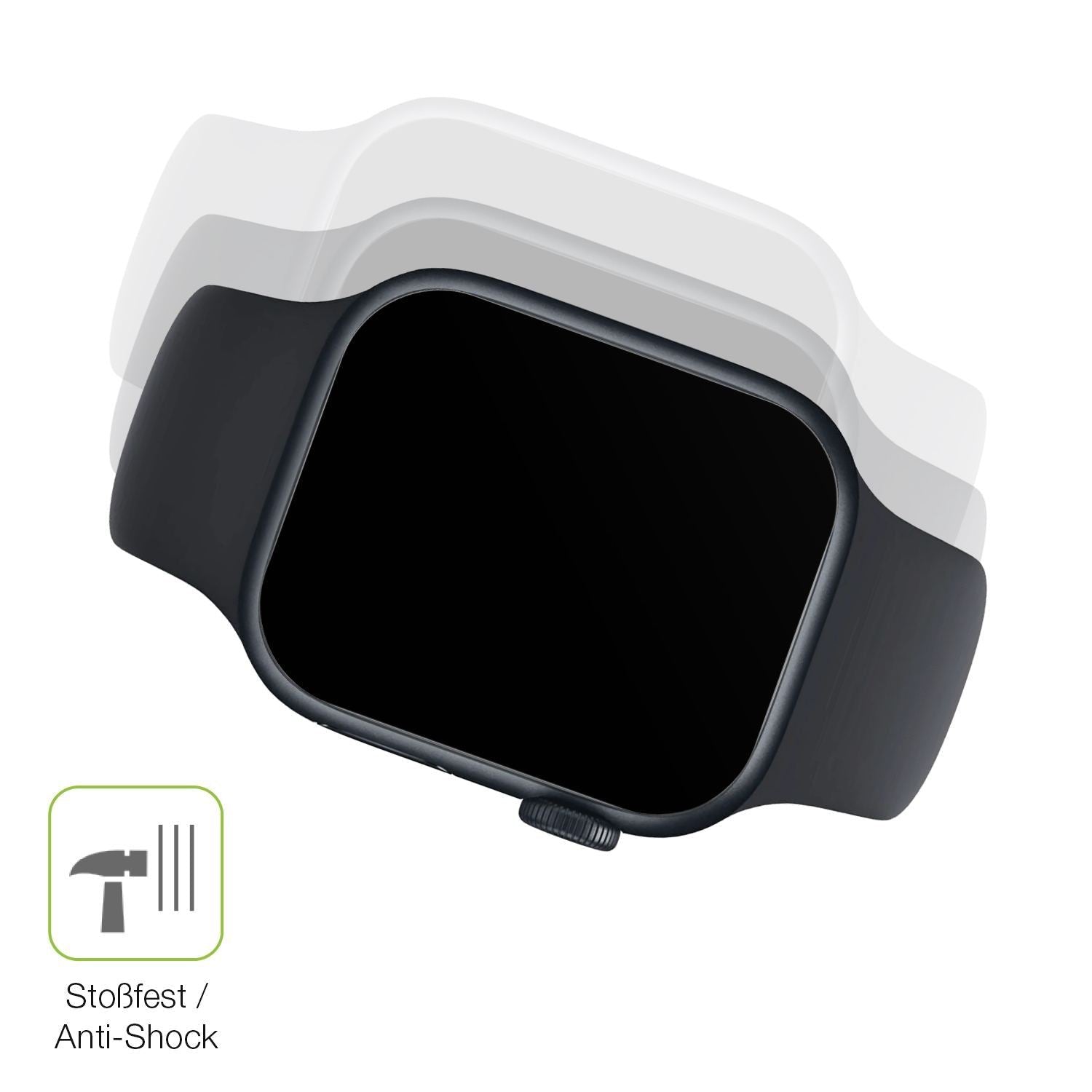 2x Full Cover Schutzfolie matt für Apple Watch Ser (4)