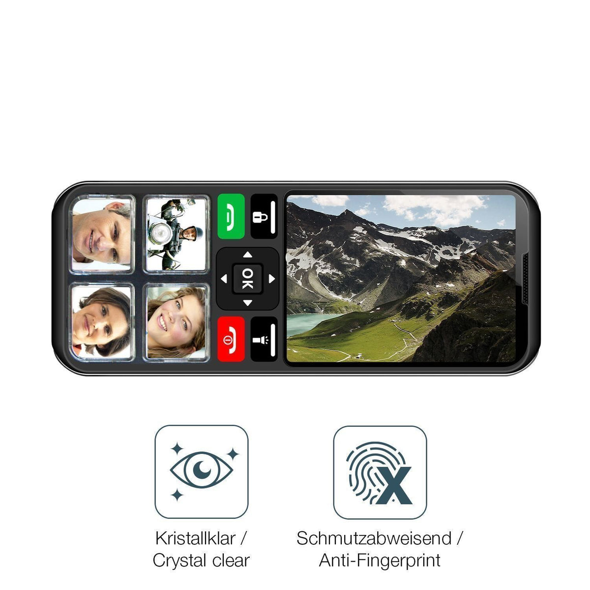 4x Schutzfolie klar für Geemarc CL8000 Display-Sch (4)