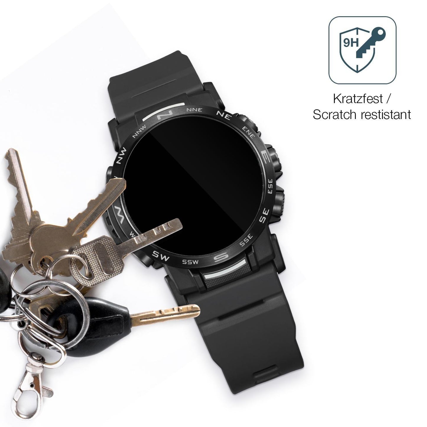 2x 9H Schutzfolie für Casio PRW-35Y-1B Panzerfolie (3)
