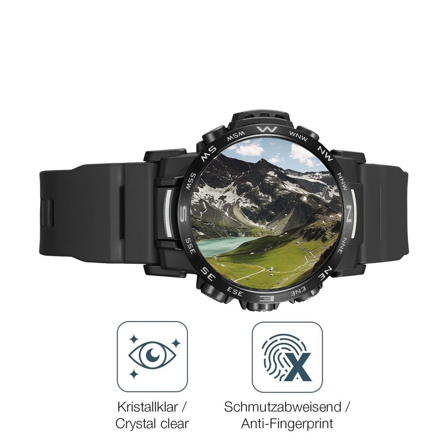 2x 9H Schutzfolie für Casio PRW-35Y-1B Panzerfolie (5)