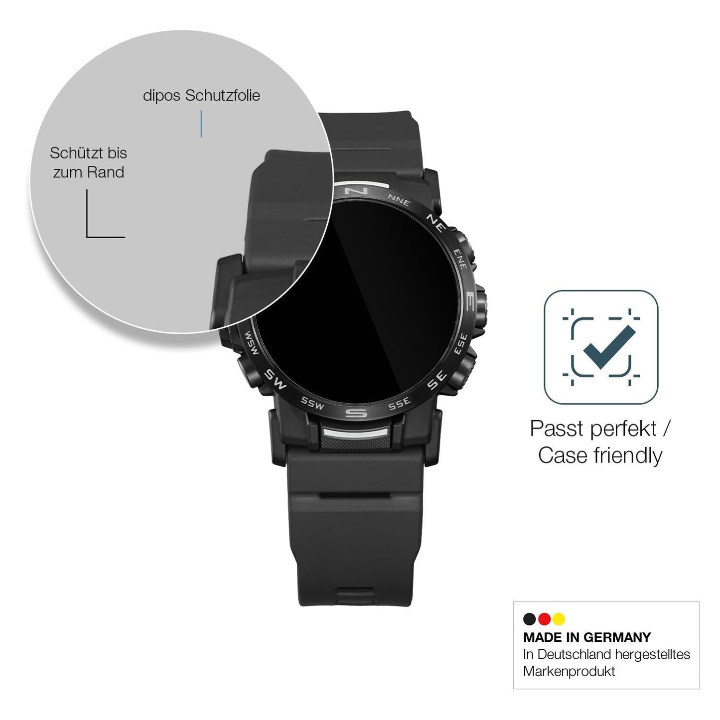 2x 9H Schutzfolie für Casio PRW-35Y-1B Panzerfolie (6)