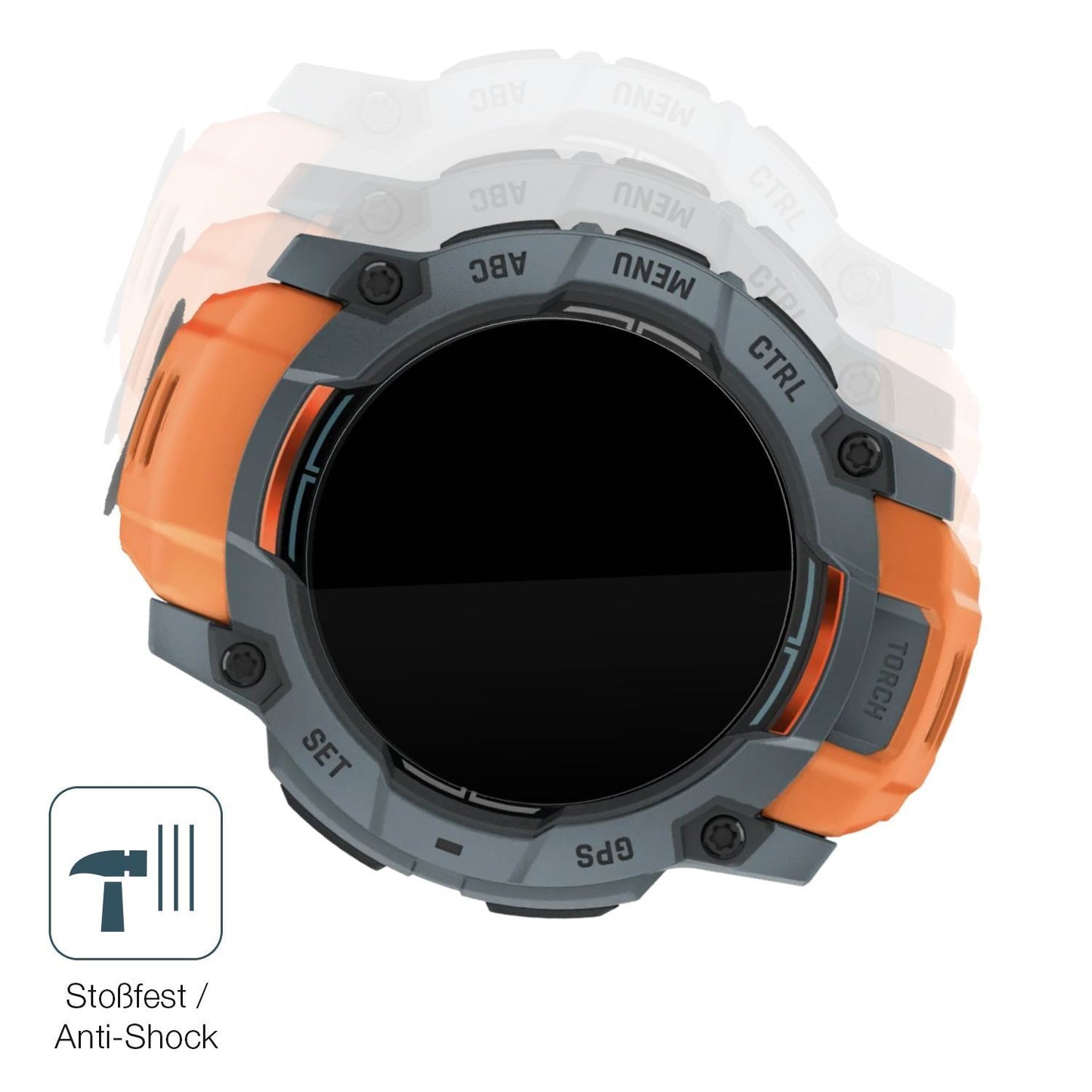 2x 9H Schutzfolie für Garmin Instinct 3 Solar (50  (4)