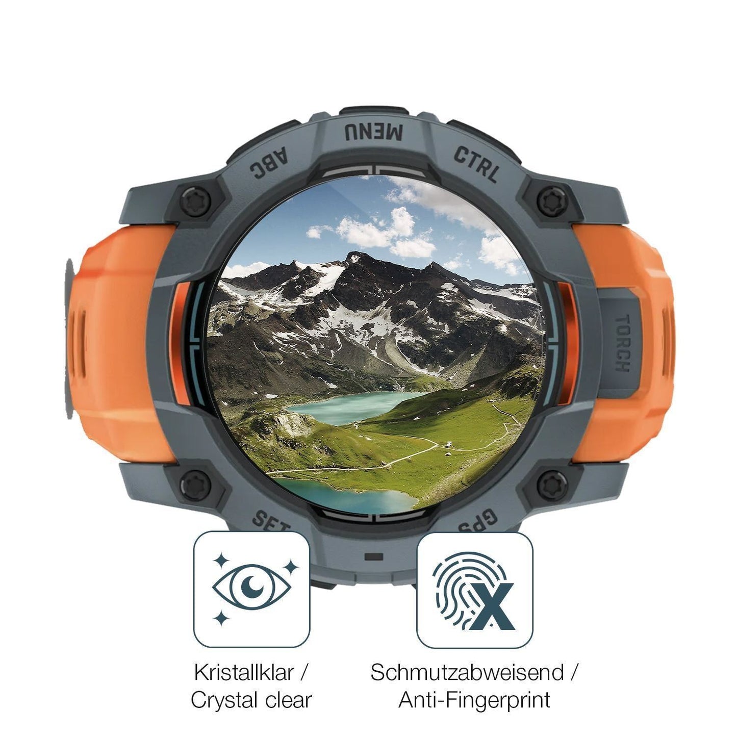 2x 9H Schutzfolie für Garmin Instinct 3 Solar (50  (5)