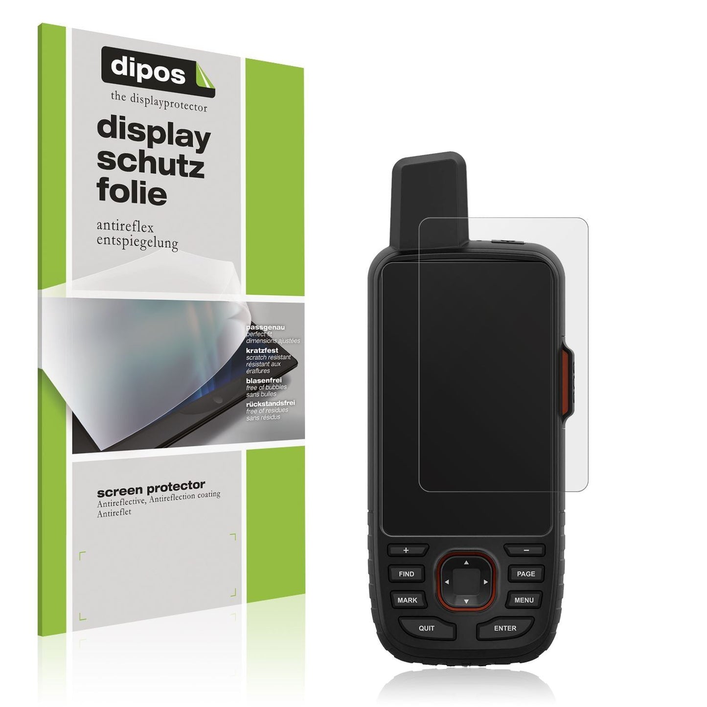 2x Schutzfolie matt für Garmin GPSMAP 66i Display- (1)