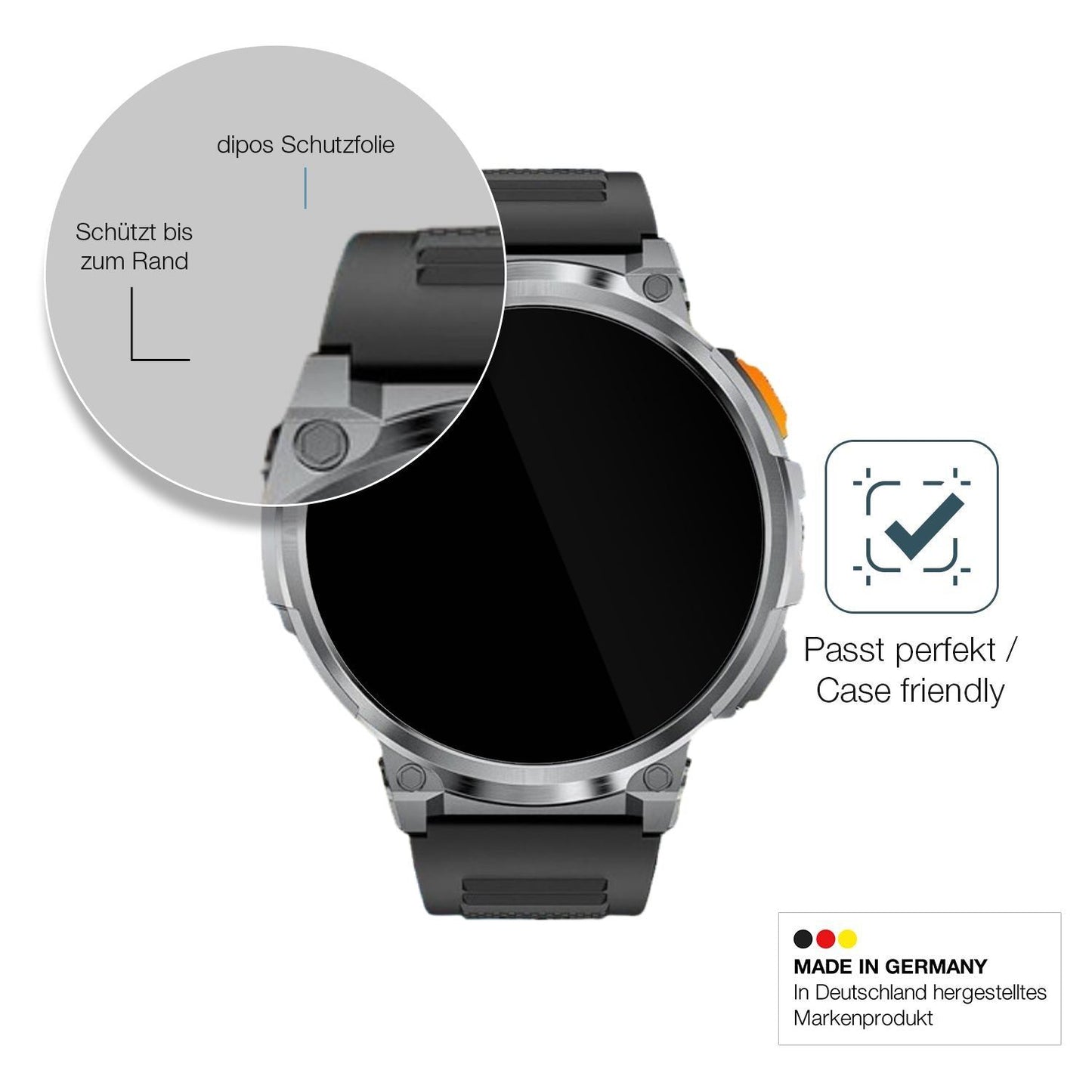 2x 9H Schutzfolie für FOXBOX FV6 Smartwatch 1.85 Z (6)