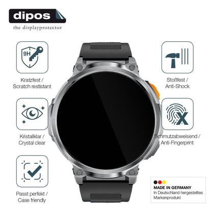 2x 9H Schutzfolie für FOXBOX FV6 Smartwatch 1.85 Z (7)
