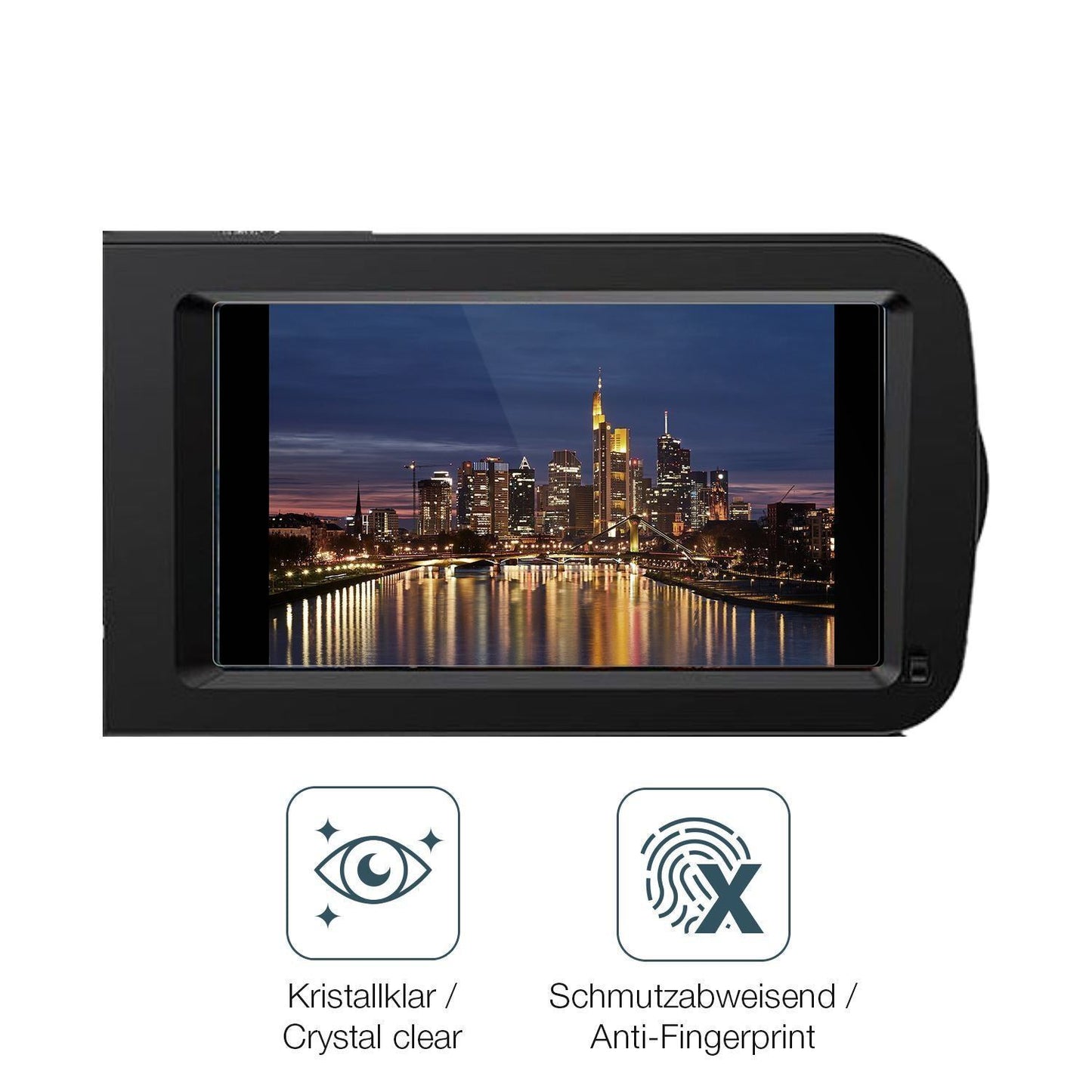 2x 9H Schutzfolie für CAMKORY 3051 Camcorder Panze (5)