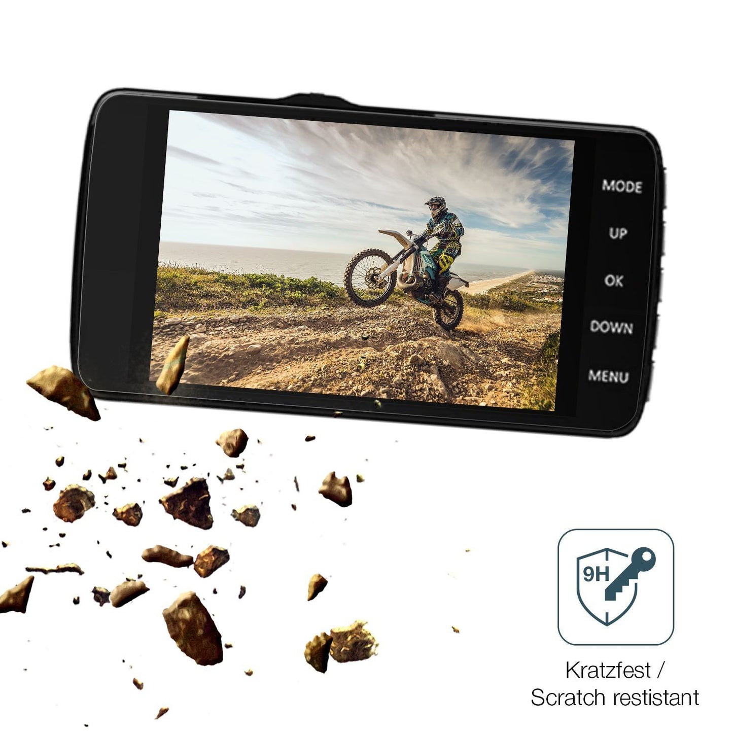 2x 9H Schutzfolie matt für CHORTAU B-T002 Dashcam  (3)