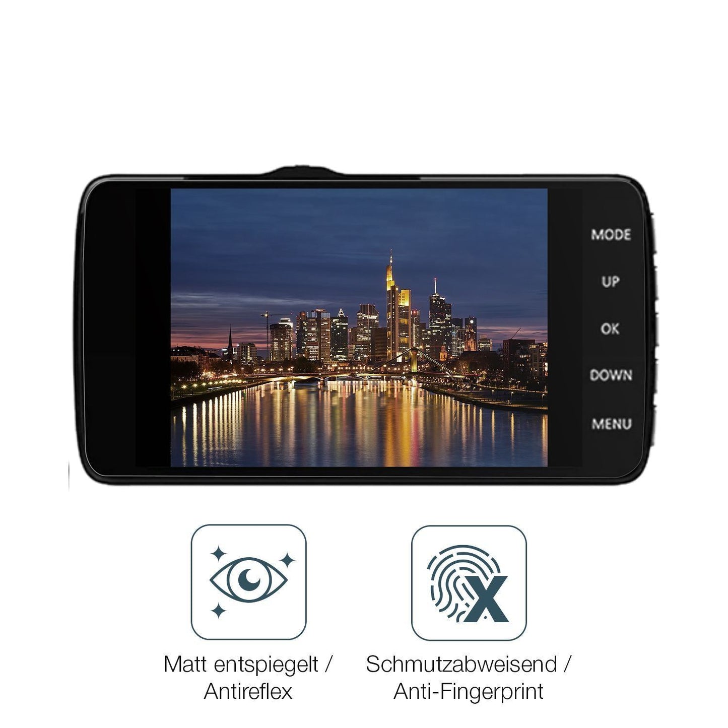 2x 9H Schutzfolie matt für CHORTAU B-T002 Dashcam  (5)