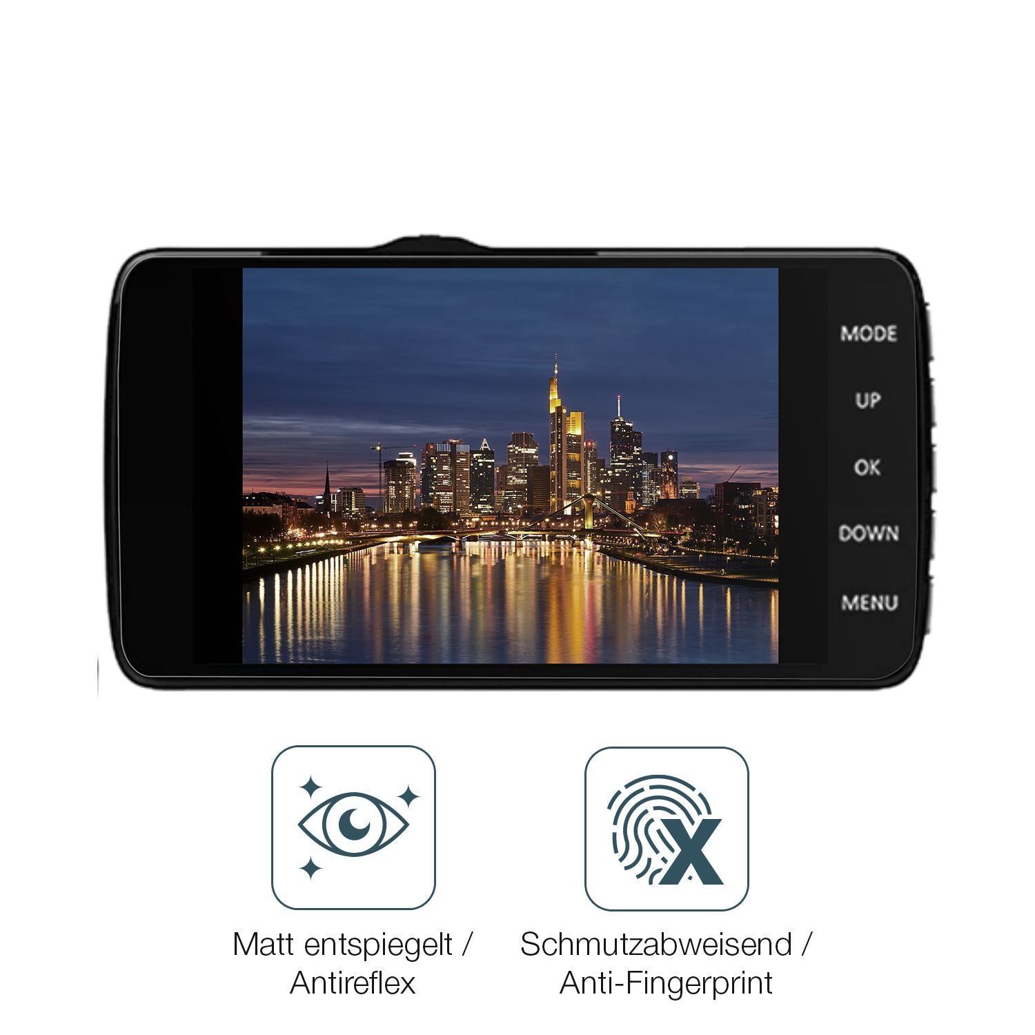 2x 9H Schutzfolie matt für CHORTAU B-T002 Dashcam  (5)