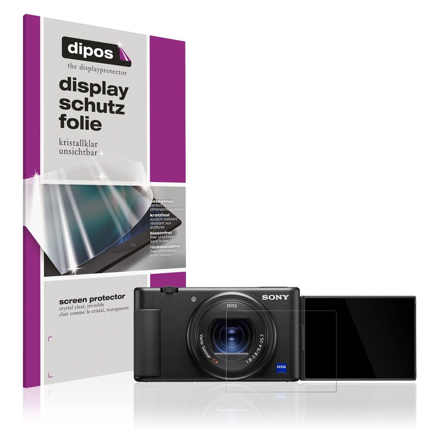 4x Schutzfolie klar für Sony ZV-1A Display-Schutzf (1)